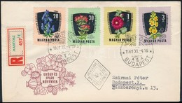 1961 Gyógynövények 30f FDC-n, Piros Színeltolódás Miatt A Szirmok Egy Része Fehér - Altri & Non Classificati