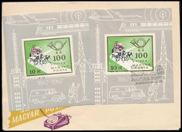 ** 1967 Magyar Posta 'talpas' Blokk Postatiszta + FDC - Other & Unclassified