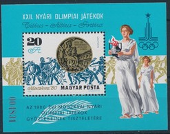 ** 1980 Olimpiai érmesek IV. Ajándék Blokk (18.000) / Mi Block 145 Present Of The Post - Other & Unclassified
