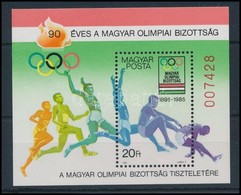 ** 1985 Olimpiai Bizottság Ajándék Blokk A Fekete Szín Kettős Nyomatával / Double Print Of The Black Colour - Altri & Non Classificati