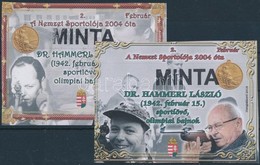 ** 2019 Dr. Hammerl László, Sportlövő, Olimpiai Bajnok 2 Db Grafikai Minta, Kiadatlan - Other & Unclassified