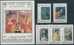 ** 1989 Picasso, Festmény Sor + Blokk,
Picasso, Painting Set + Block
Mi 1633-1637 + Mi 85 - Otros & Sin Clasificación