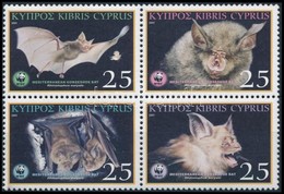 ** 1986 WWF Denevér Sor 4-es Tömbben,
WWF Bat Set In Block Of 4
Mi 1015-1018 - Andere & Zonder Classificatie