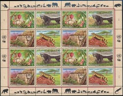 ** 2002 Veszélyeztetett állatok Kisív,
Endangered Species Minisheet
Mi 434-437 - Andere & Zonder Classificatie