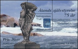 ** 1997 75 éves Az älandi önkormányzat Hologramos Blokk,
75th Anniversary Of Self-government Of Aland Holographic Block
 - Sonstige & Ohne Zuordnung