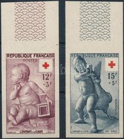 ** 1955 Vöröskereszt ívszéli Vágott Sor Mi 1076-1077 - Andere & Zonder Classificatie
