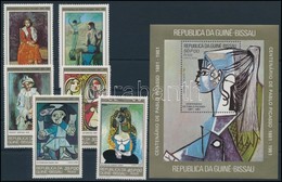** 1981 Picasso, Festmény Sor + Blokk,
Picasso, Painting Set + Block
Mi 602 A - 607 A + Mi 201 A - Other & Unclassified