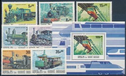 ** 1984 Vasút Sor Mi 826-832 + Blokk Mi 262 - Andere & Zonder Classificatie