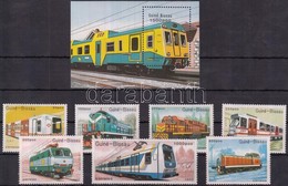 ** 1989 Mozdonyok Sor Mi 1033-1039 + Blokk 276 - Sonstige & Ohne Zuordnung