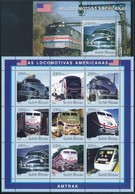 ** 2001 Amerika Vonatok Kisív Mi 1800-1808 + Blokk 1878 - Altri & Non Classificati