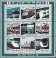 ** 2001 Japán Mozdonyok Kisív Mi 1836-1844 - Altri & Non Classificati