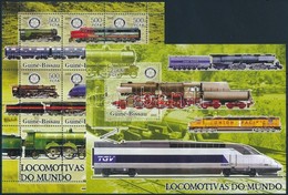 ** 2005 Vasút Kisív + Blokk,
Railway Minisheet + Block
Mi 3276-3281 + 545 - Autres & Non Classés