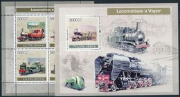 ** 2007 Vasút Kisív + Blokk,
Railway Minisheet + Block
Mi 3623-3626 + 612 - Other & Unclassified