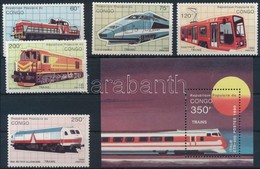 ** 1991 Vonat Sor Mi 1213-1217 + Blokk Mi 54 - Autres & Non Classés