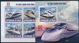 ** 2013 Nagy Sebességű Kínai Vonatok Kisív Mi 2396-2399 + Blokk 221 - Otros & Sin Clasificación