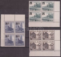 ** 1960 Forgalmi Mi 37-39 ívsarki Négyestömbökben / Corner Blocks Of 4 - Otros & Sin Clasificación