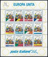 ** 1993 Egyesült Európa Kisív,
United Europe Minisheet
Mi 2254-2265 - Other & Unclassified