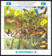 ** 1989 Nemzetközi Bélyegkiállítás WORLD STAMP EXPO: Fauna és Flóra Kisív Mi 318-337 - Otros & Sin Clasificación