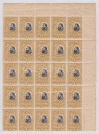 ** 1906 Mi 185 25-ös Tömb / Sheet Part Of 25 Stamps - Altri & Non Classificati