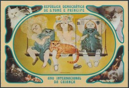 ** 1981 Gyermekek éve; Macska Festmény Blokk,
Year Of Children; Cat Painting Block
Mi 77 A - Sonstige & Ohne Zuordnung