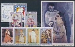 ** 1981 Picasso, Festmények, Gyermek Sor + Blokk,
Picasso, Paintings, Children Set + Block
Mi 714 A - 720 A + Mi 69 A - Other & Unclassified
