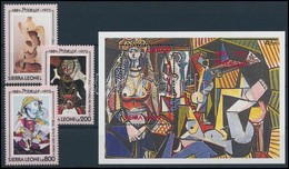 ** 1993 Picasso, Festmények Sor + Blokk,
Picasso, Paintings Set + Block
Mi 2081-2083 + Mi 233 - Otros & Sin Clasificación