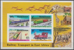 ** 1976 Vasúti Közlekedés Kelet-Afrikában Vágott Blokk Mi 3 - Sonstige & Ohne Zuordnung