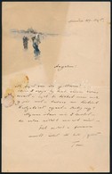 Neogrády Antal (1861-1942): Angyalom München 1890. Akvarell, Papír, Foltos, Jelzett (Tonid), Az Akvarell Egy Neogrády An - Autres & Non Classés