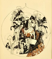 Takács Pál (1932-): Karácsony. Szitanyomat, Papír, Jelzett, üvegezett Keretben, 44×32 Cm - Autres & Non Classés