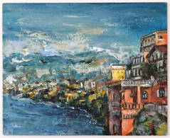 Jelzés Nélkül: Sorrento, Olaj, Farost, 20×25 Cm - Sonstige & Ohne Zuordnung