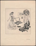 Franz Von Bayros (1866-1924): Der Rival. A Der Toilettentisch Mappából Klisé, Papír, Jelzés Nélkül, 13×12,5 Cm - Altri & Non Classificati