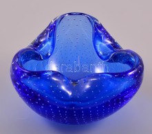 Venini Jelzéssel: Kis Buborék Tálka, Alján Apró Karcolásokkal, 9×9 Cm - Glass & Crystal