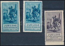 1934 Jubilehe 2 Db Fogazott és 1 Db Vágott Reklámbélyeg - Non Classés