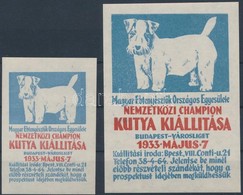 1933 Nemzetközi Kutyakiállítás Levélzáró + Blokk - Ohne Zuordnung