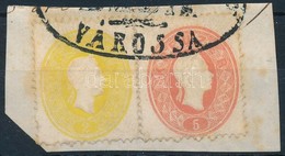 1861 2kr + 5kr Postabélyegek Okmánydarabon - Ohne Zuordnung