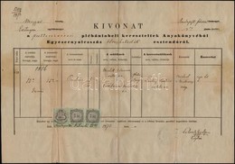 1870 Budapest, Római Katolikus Keresztelési Anyakönyvi Kivonat, Okmánybélyegekkel - Non Classés