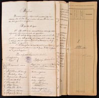 1888 Zámoly Község Költségvetése, Testületi Meghívóval, Jegyzőkönyvi Kivonattal. Kézzel írt. - Non Classés