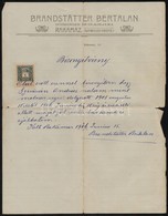 1906 Rakamaz, Brandstätter Bertalan Gőzhenger és Olajmalma Fejléces Számla - Non Classés