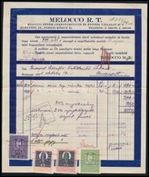 1928 Bp., Melocco Péter Cementárugyár és Építési Vállalat Rt. Fejléces Számlája Okmánybélyegekkel - Zonder Classificatie