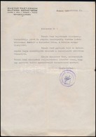 1946 Bp., Magyar Partizánok Bajtársi Szövetsége Fejléces Levélpapírjára írt Levél - Non Classés