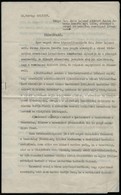 1937 Eger Megyei Város Képviselőtestületének Géplet Véghatározata 3000 Pengős Adomány ügyében, Melyet Ravatalozó Létreho - Non Classés