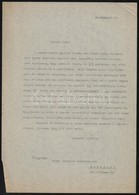 1946 Dr. Jáky Gyula Levele Márai Sándorné Lola Részére,(Márai Sándor) Sanyi Barna Kabátja ügyében, Aláírás Nélkül - Non Classés