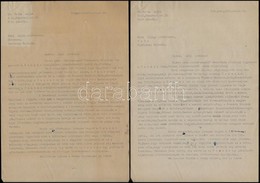 1954 Barta Lajos (1878-1964) író 6 Db Gépelt Levele, 4 Db A Saját Kezű Aláírásával, Téri Árpád (1916-1982) Színész, Szín - Zonder Classificatie