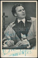Járay József (1913-1970) Operaénekes Dedikációja őt ábrázoló Fotólapon - Autres & Non Classés