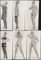 Cca 1972 Az Irodista Kisasszony álma, Szolidan Erotikus Felvételek, 6 Db Vintage Fotó, 15x6 Cm - Andere & Zonder Classificatie
