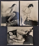Cca 1940  Pornográf Fotók (3 Db) / Cca 1940 Porn Photo  12×8 Cm - Autres & Non Classés