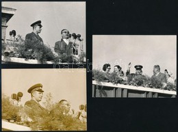 1961 Budapest, Jurij Alekszejevics Gagarin (1934-1968) űrrepülő Látogatása Magyarországon, 5 Db Fotó, 9×12 Cm - Andere & Zonder Classificatie