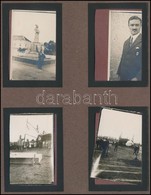 1925 Balatonfüred, József Főherceg A Levente Tábor Zászlóavatási ünnepségén 6 Db Fotó (4,5x6,5 Cm) Albumlapon + 2 Egyéb  - Autres & Non Classés