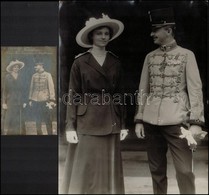 1915 Károly Főherceg Trónörökösként és Felesége Zita Főhercegnő, Feliratozott Fotólap és Fotó, Kallós Oszkár Pecséttel J - Autres & Non Classés