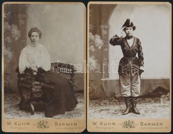 Cca 1900 Családi Portrék, 6 Db Keményhátú Fotó Görlitz-i, Budapesti és Barmeni Műtermekből, - Autres & Non Classés